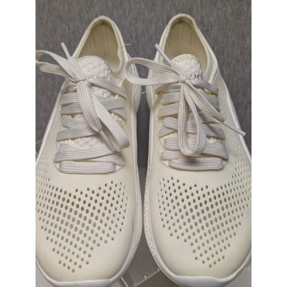 Crocs Literide 360 Pacer Running Sneakers Womens Beige Lace-Up Low Top Size 8 - Picture 3 of 9